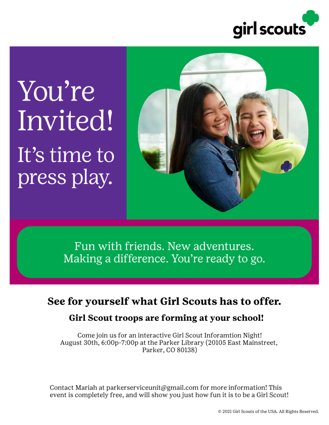 Girl Scouts flyer